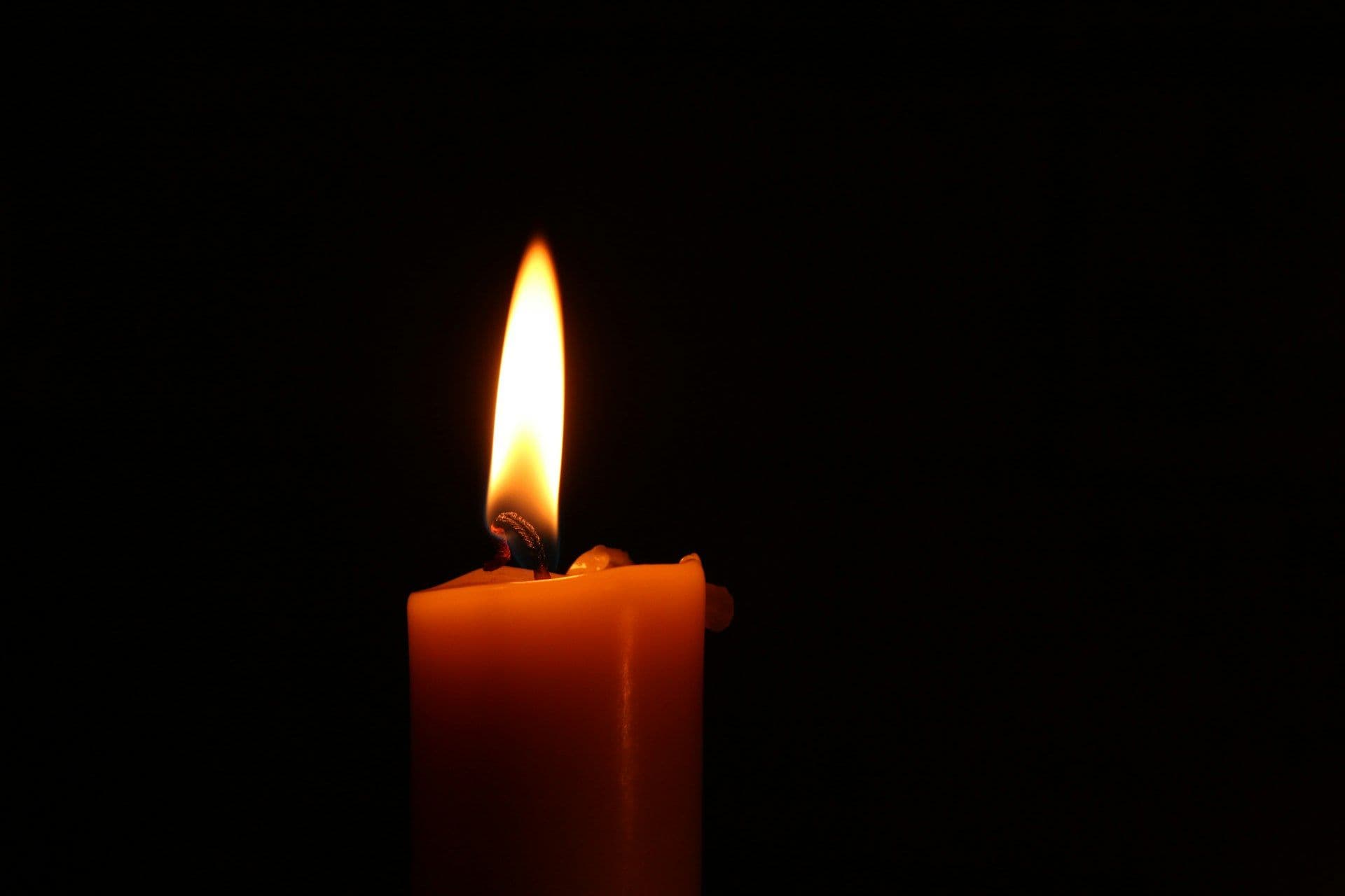 Close-up of a lighted candle flame