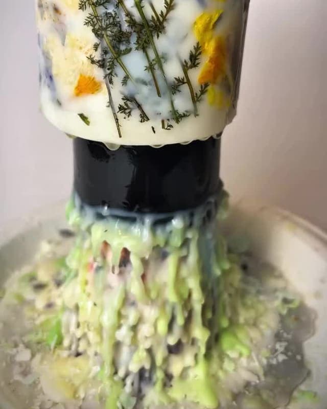 Cleaning wax from a mixing cup